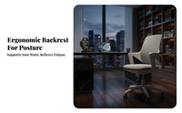 Lumbar Support Wheeled Computer Chair Adjustable Height Swivel Seat Rolling Casters Office Furniture Ergonomic Design for Students, Study Room, Bedroom