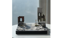 1/72 Scale Diorama Base WWII Battlefield Diorama Winter Theme Miniature Scene with Ruined Building Pre-Painted for Hobbyists, Collectors, Model Presentation Showcase