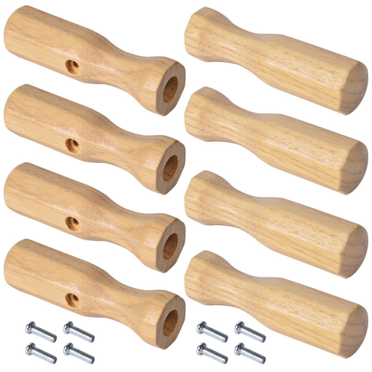 8 Pieces Easy-to-Install Foosball Table Handle with Screws Contoured Foosball Handle with Screws Tapered Sports Equipment Comfortable for Game Room