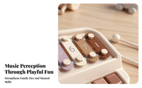 2-in-1 Piano Xylophone Educational 2 in 1 Piano Xylophone Learn While Playing 8 Note Glockenspiel Toy for Young Children, Beginners