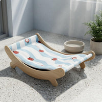 Cooling Lounge Bed Raised Hammock Pet Bed Slung Pet Chair Textile Surface Elevated Feline Lounge Breathable for Pets