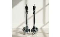 2 Pieces Drum Leg with Caster Adjustable Bass Drum Leg Non-Slip Hardware for Rehearsal Studio
