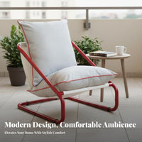 Woven rearrest Armchair Sturdy Frame Indoor Seating Ergonomic Design for Balcony