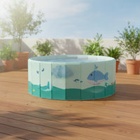 Portable Kids Pool Ocean-Themed Foldable Pool Folding Compact for Toddlers, Families, Backyard, Garden