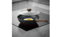 Granite Frying Pan Set Gas Cooktop Nonstick Frying Pan Set Easy to Clean Stone Coating Skillet for Home Cooking, Stovetop