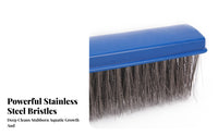 Metal Bristles Pool Cleaning Brush Hanging Hole Pool Brush Raised Handle Side Braces