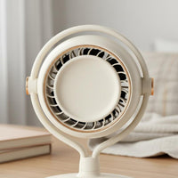 Easy to Clean Bladeless Desk Fan 3 Speed Settings Rechargeable Personal Fan Brushless Engine for Children, Babies, Bedroom, Office