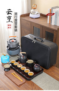 车载户外露营围炉煮茶便携式旅行茶具套装多功能烧烤炉烧水壶整套