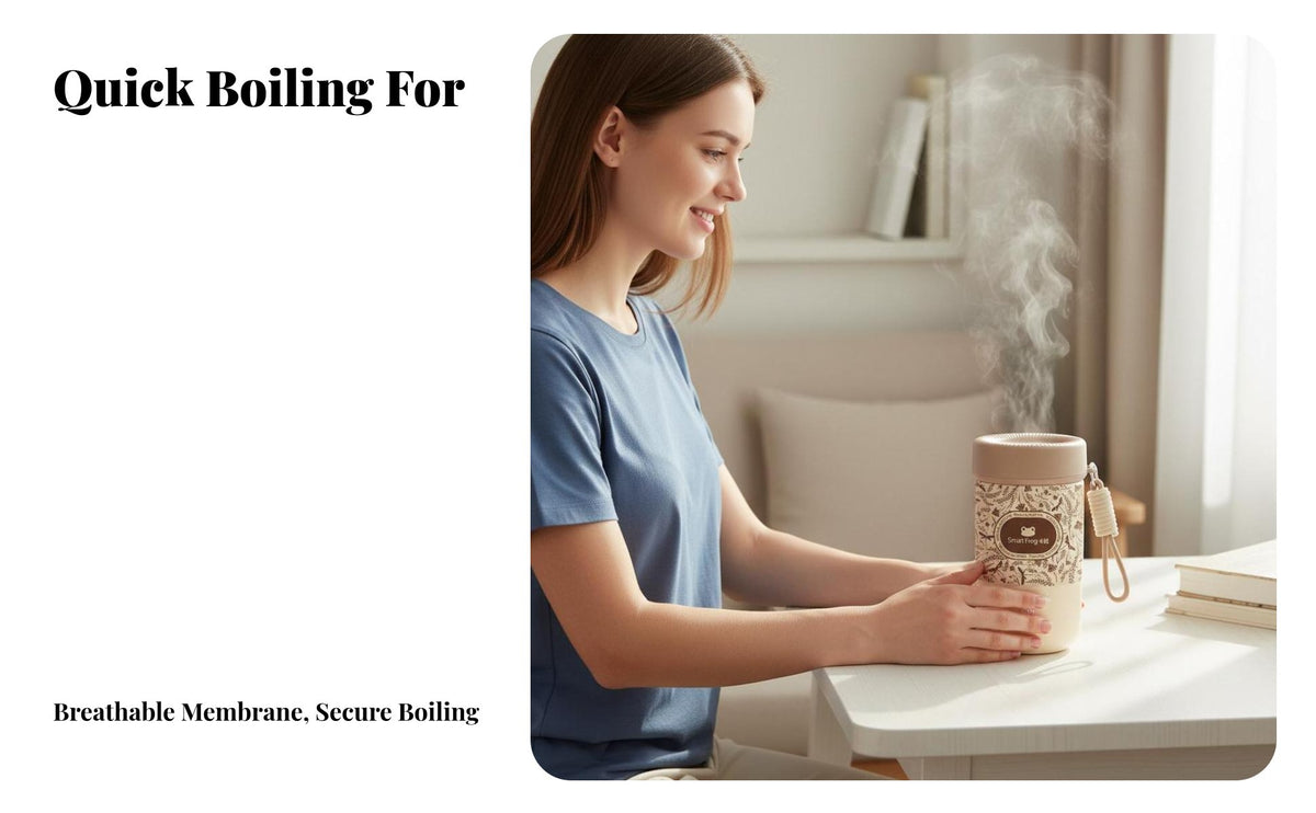 Portable Electric Kettle Water Boiler Fast Boiling Travel for Journeyers, Business Professionals, Hotel, Dorm Room, Home