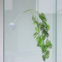 Snake Accessories for Vivarium, Textured Grip Vine Reptile Plants, 1cm Diameter Reptile Plants for Terrariums with Suction Cup Mounting