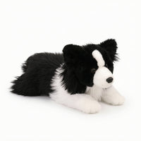 Border Collie Stuffed Animal Dog Cuddly Border Collie Stuffed Animal Stuffed Dog with Stuffed Animal Tail Huggable Surface