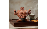 Zisha Clay Muscle Rabbit Tea Pet Creative Design Rabbit Tea Tray Decoration Kiln Fired Home Decor Handmade