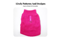 Built-in Leash Loop Fleece Dog Vest Warm Dog Winter Coat Easy On Remove for Dogs, Young Dogs, Cold Weather, Outdoor Walks, Daily Use