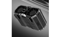 Waist-Hanging Fan with twinFan Rechargeable Fan Rugged for Outdoor Workers, Excursionists