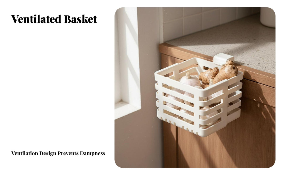 No-Tools-Required-Tool-Less Organizer Basket No Tools Required Cabinet Door Organizer Cabinet Door Storage Holder