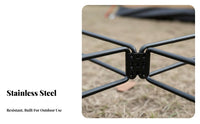 Camping Stand Foldable Stainless Steel Ground Rack Easy Assembly Foldable Outdoor Rack for Campers