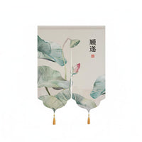Chinese & design Split Panel Tapestry Ink Wash Painting Design Door Curtain Serene Atmosphere Room Divider Decorative for Asian Culture lovers, Restaurant Owners, Doorway, Closet, Kitchen, Party