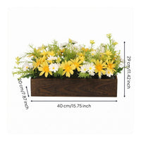 Wooden Blossom Table Decor Wood Grain Artificial Blossom Arrangement Realistic Look Home Decoration