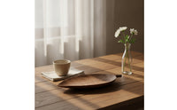 Carved Walnut Wood Tray Wooden Leaf Tray Rustic Leaf Serving Platter Organic for Hosts