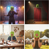 Novelty Trash Bin Hat Funny Trash Can Costume Hilarious Soft Fabric Hat Embroidered for Adults, Teens, Cosplay, Photo Shoots, Stage Performances