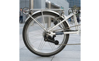 Rear Rack with Rolling Wheel Mount Low-Profile Bike Luggage Carrier Universal Bike Luggage Carrier for Commuters