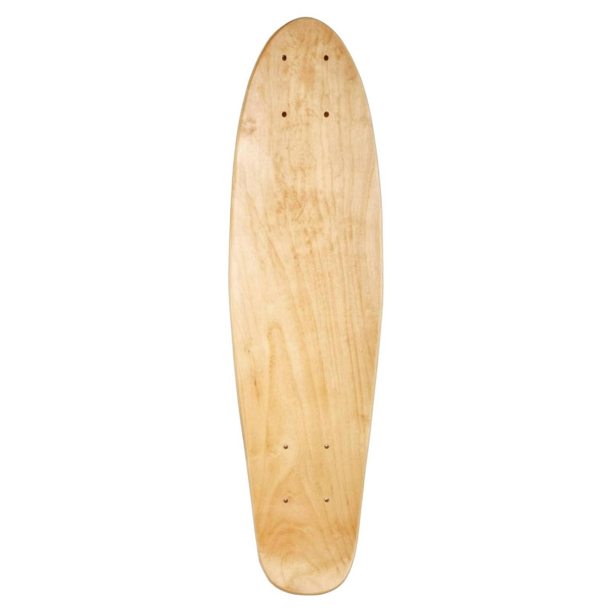 Natural Wood Finish aquaticShaped Skateboard Deck Pre-Drilled Holes 22-Inch Skateboard Deck