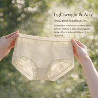Women's Underwear with Gusset for All Day Freshness, Moisture Wicking Knickers with Lace Trim Detail, Breathable