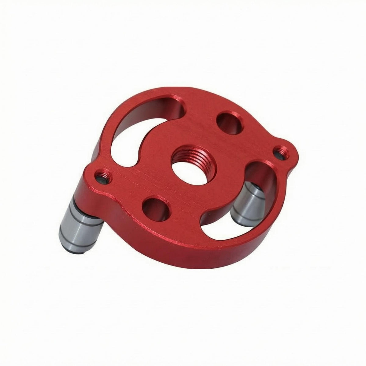 Anodized Aluminum Vertical Drill Hole Positioner Threaded Opening Vertical Drill Guide Lustrous Finish Woodworking Tool Metal Construction