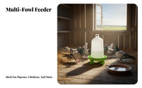 Automatic Pigeon Feeder Large Capacity Leak-Resistant Avian Food Container Chicken Food Dispenser Easy to Clean Fowl Supplies