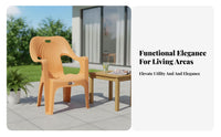 Anti-Slip Lowrear Molded Stool sturdyDuty Molded Shell Chair with Frame Legs Easy to Clean Armchair adaptable for Stall Vendors, Adults, householders, Night market stalls, Outdoor, Cafeteria, Patio