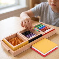 Addition Bead Chain Counting Set with Tray Making Ten Colorful Bead Chain Counting Set for Kindergarten
