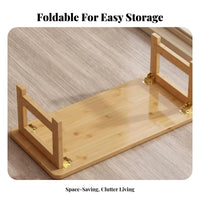 Japanese design Foldable floor Table Space-Saving foldable floor Table No Assembly Required Indoor Furniture Multi-Functional for Tea lovers, Apartment Dwellers, Bay aperture, Balcony, Small Spaces, Living Room