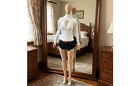 1/6 Scale T-Shirt 1/6 Doll Shirt Easy to Dress Cutout Short Top for Collectors, Display, Photo Shoots