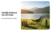 Foldable Padded Moon Chair Folding Design Camping Furniture High rear supportrest Outdoor equipment Lightweight for outdoor mealkers, Sports Fans, Fishing, outdoor meal, Beach, Patio