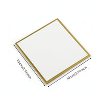5 Pieces Shikishi Board with Gold Border Cotton Artist Signature Board Blank Art Card White for Artists, Autographs, Sketching