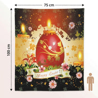 Easter Bunny Blanket Machine Washable Easter Egg Print Blanket Resistant Printed Flannel Throw for Kids, Women, Living Room, Sofa, Outdoor Picnic