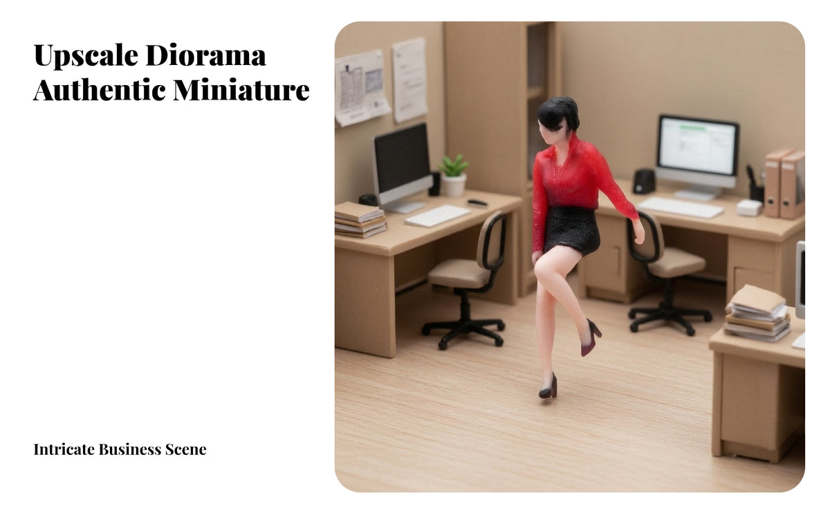 Detailed Office Woman Figurine
