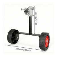 Adjustable Mower Auxiliary Wheel Bracket Universal Grass Trimmer Wheel Assembly Stable Sturdy for Yard Maintenance