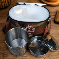 Food Thermos, Insulated Stainless Steel Food Container, 21cm Tall, 4 Hours Insulation, Multicolor