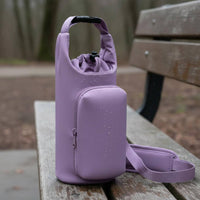 Insulated Bottle Sleeve Shoulder Strap Water Bottle Carrier Zipper Pocket Drinkware Accessory for Outdoor