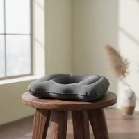Inflatable Donut Cushion Flocked Surface Circular Seat Cushion Pressure Relief Inflatable Donut Pillow for Office Workers Users, Car, Travel