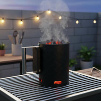 Thickened Material Charcoal Starter Chimney Quick Lighting Grill Charcoal Lighter Multi-Purpose Barbecue Accessory High-Temperature Resistant for Outdoor