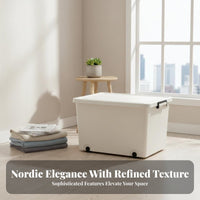Rolling Storage container with Lid Large Capacity Home Organization Thickened Design