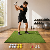 Golf Mat 1.2m×1.5m Artificial Turf Mat for Golf Practice High Elasticity Base Non-slip Treatment Indoor & Outdoor Use Shot Practice