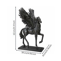 Winged Horse Sculpture Modern Design Winged Horse Statue Highly Detailed for Office