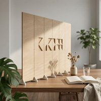 Foldable Divider Double-Sided Folding Panel Screen Decorative Portable for Businesses, Reception Area, Home, Studio Apartment