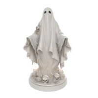 Specters Statue with Skeletal Base Halloween Specters Statue Tabletop Sculpture for Bookshelf, Office Desk