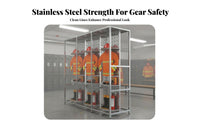 Double-Sided Fireman Uniform Rack No Assembly Required Rotating Turnout Gear Stand Firefighter Gear Rack for Firefighters, Fire Station, Locker Room