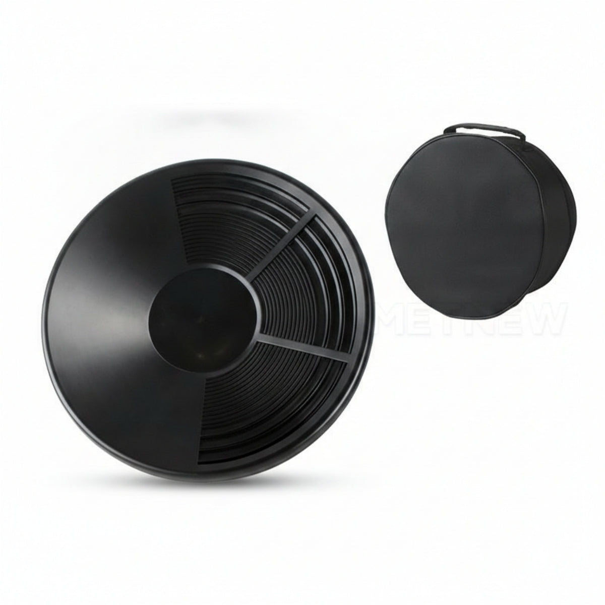Three-Rib Gold Panning Pan Black Gold Pan Shallow Round Ore Tool Thickened