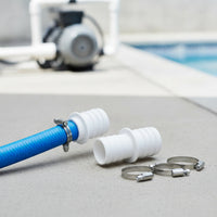 2 Pieces Pool Hose Adapter with Clamps Watertight Pool Hose Adapter